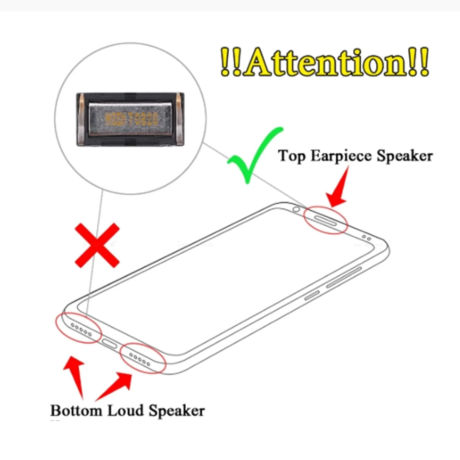 10 Replacement Earpiece Speakers for Nokia 7.2 - Bulk Pack