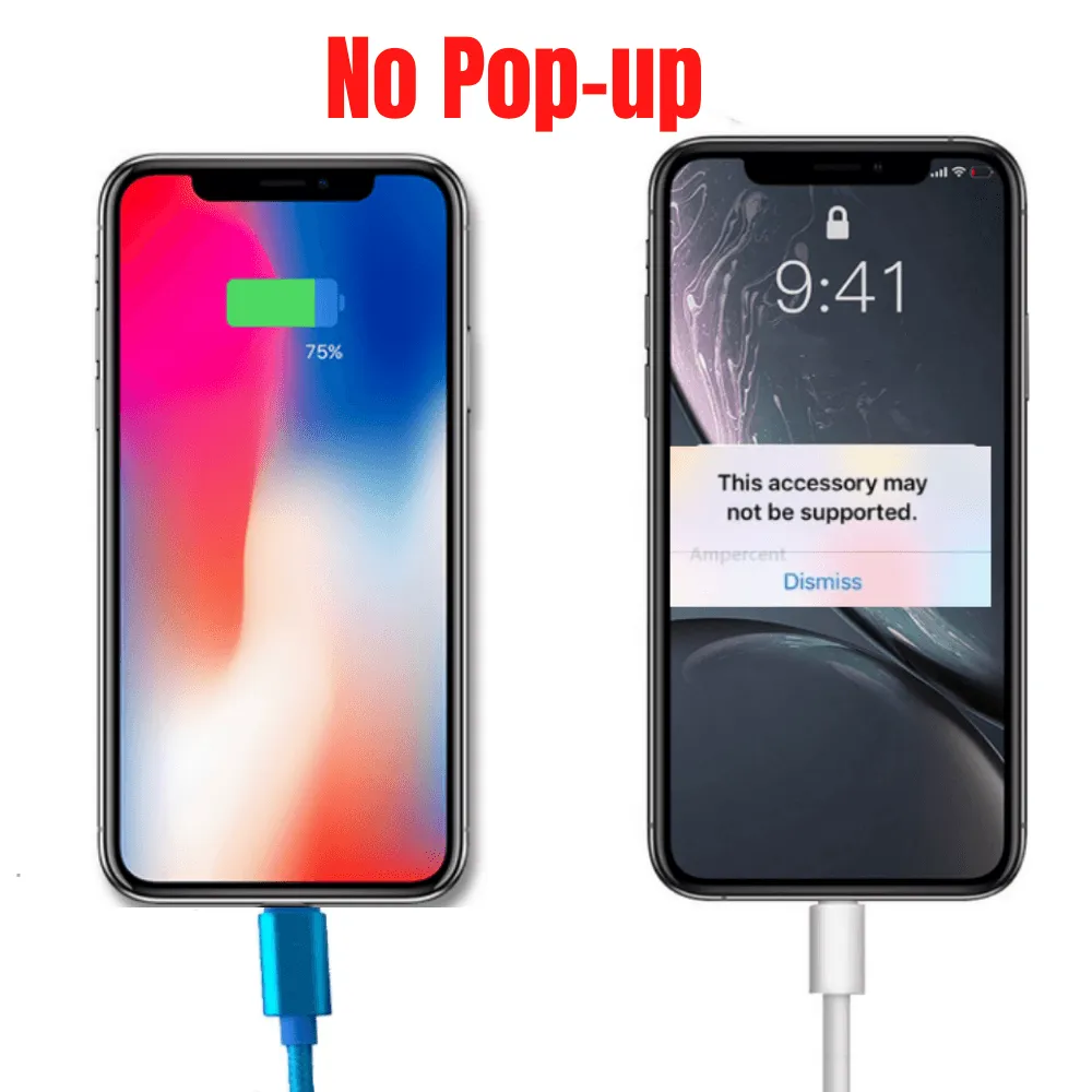 10Ft Braided USB Charger Compatible for Iphone Black