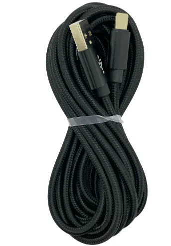 10Ft Braided USB Charger Compatible for Iphone Black