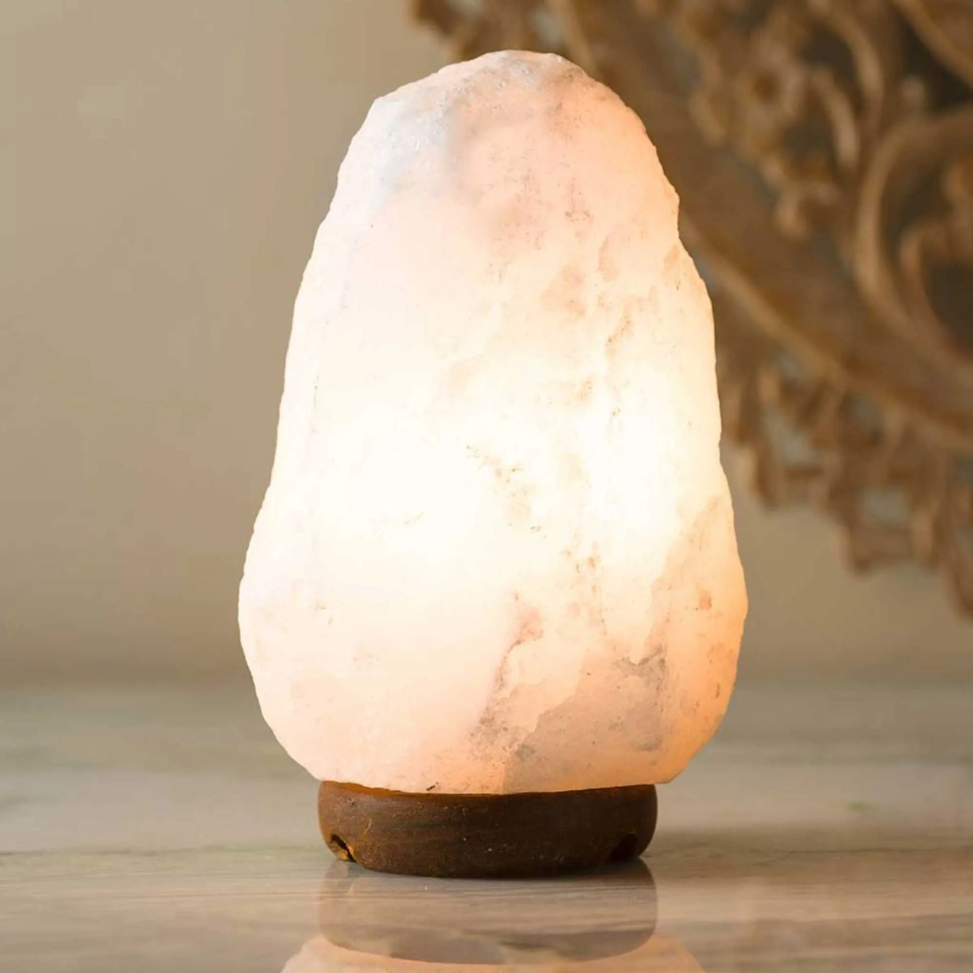 12V 12W 3-5 kg Himalayan White Salt Lamp | Natural Crystal Rock Unique Shape Lamp