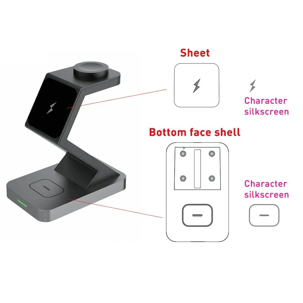 15W 3 In 1 Magnetic Wireless Charger For Iphone Watch Airpods