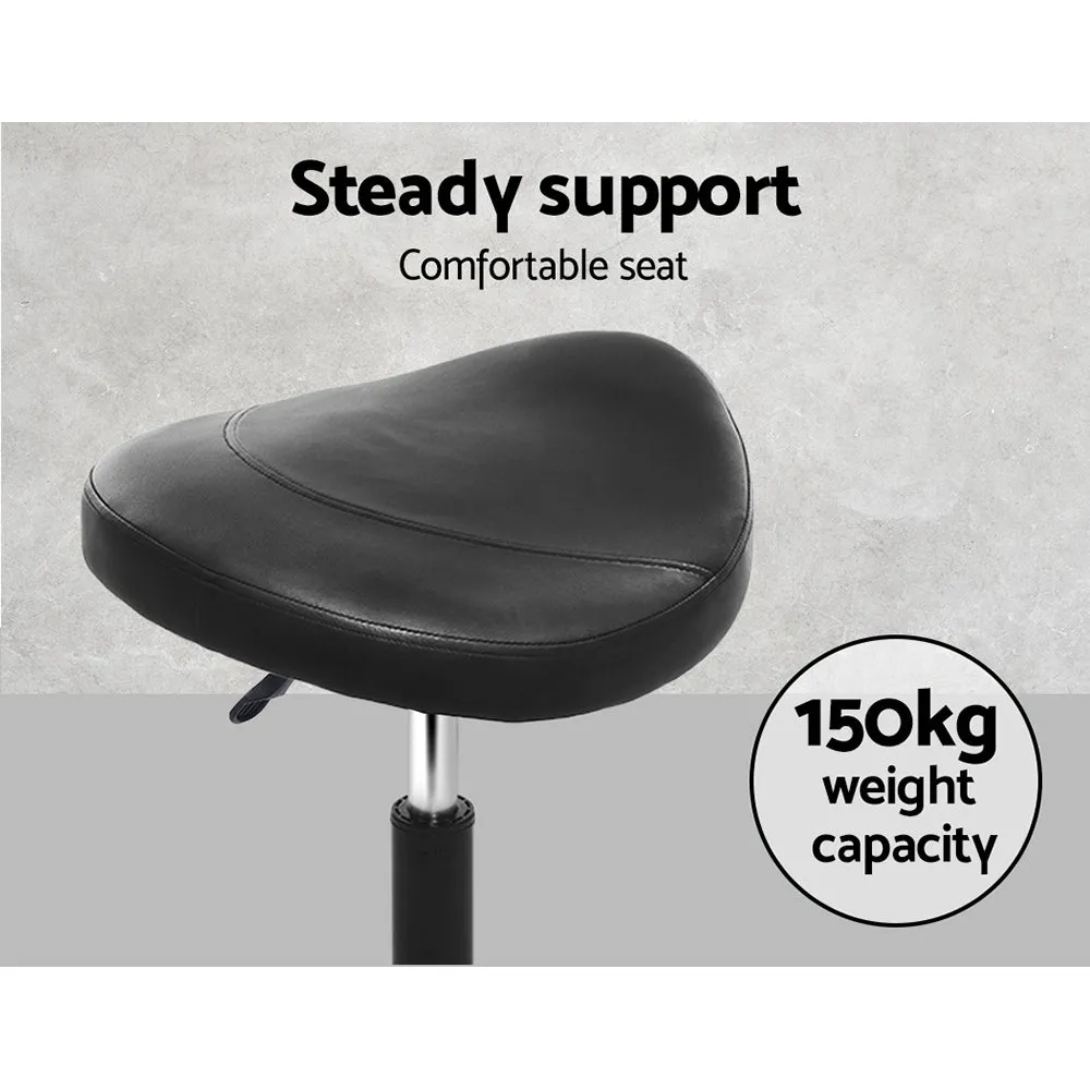 2-Pack Saddle Salon Stools | PU Hydraulic Lift