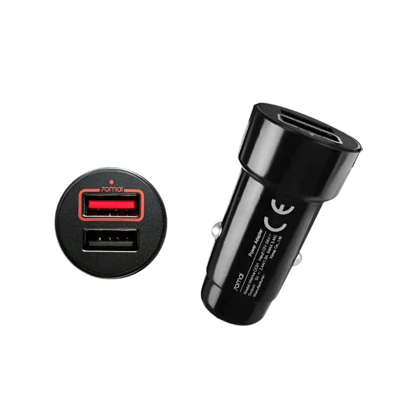 2 Port Usb Car Charger For Dash Cams