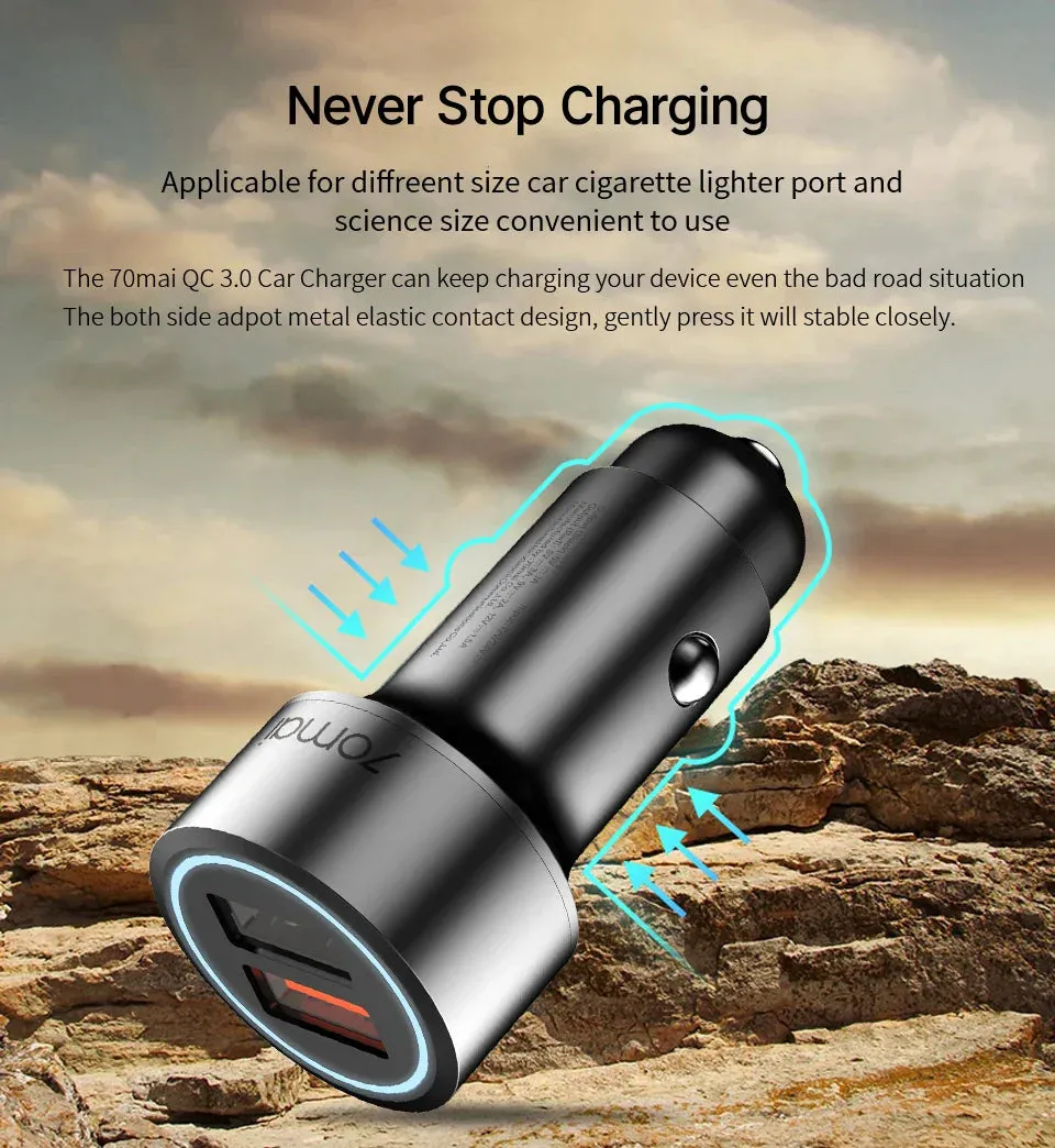 2 Port Usb Car Charger For Dash Cams
