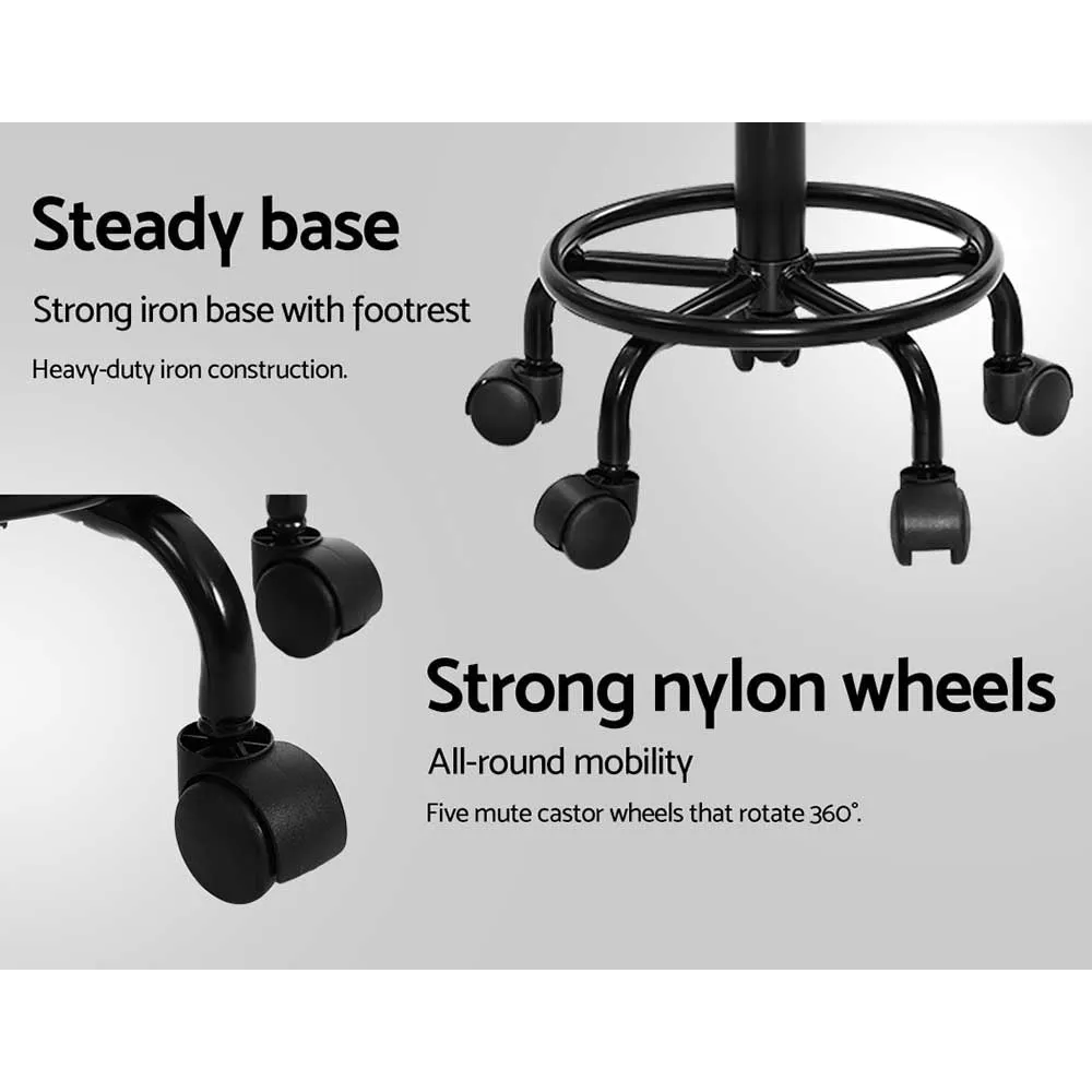 2X Salon Stool | Swivel Backrest Chair | Barber Hairdressing | Hydraulic Lift