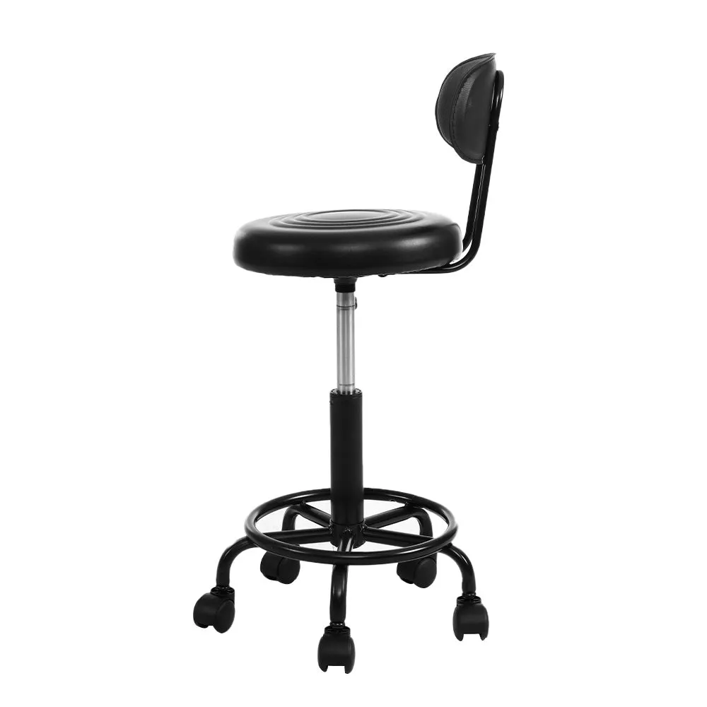 2X Salon Stool | Swivel Backrest Chair | Barber Hairdressing | Hydraulic Lift