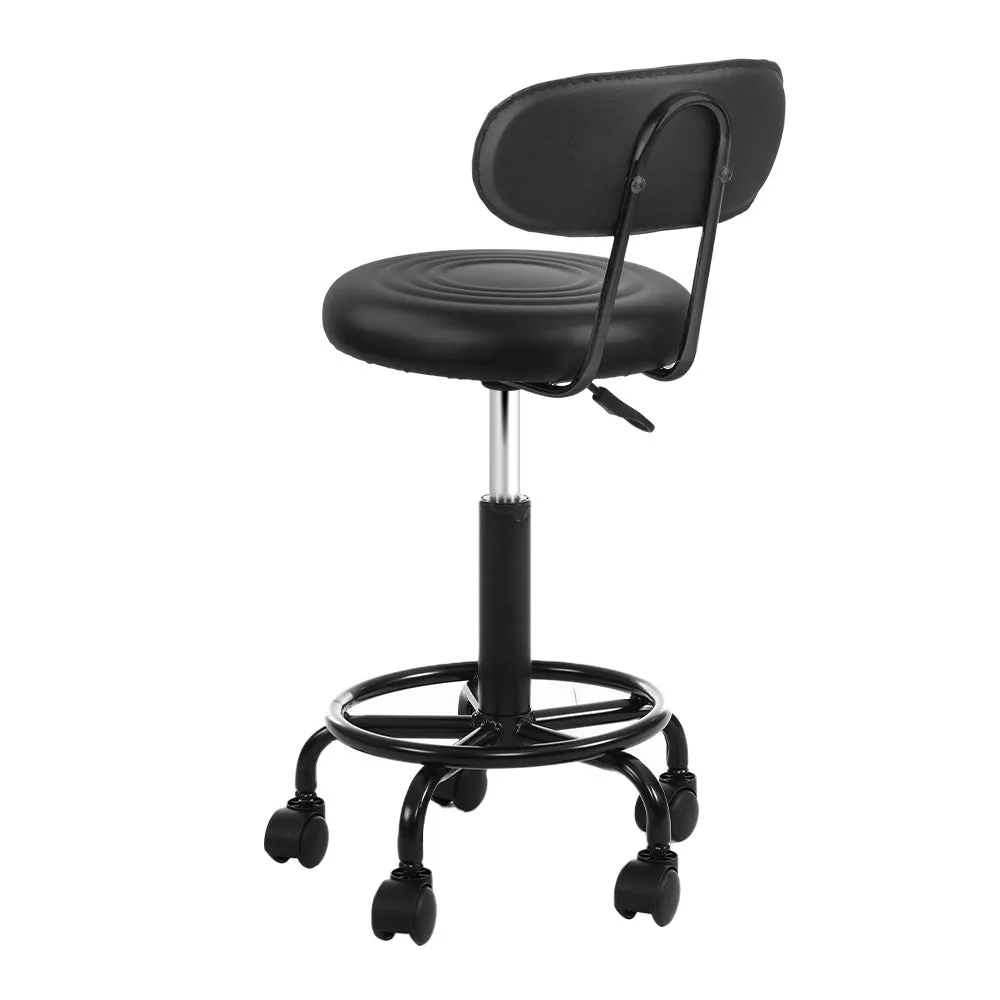2X Salon Stool | Swivel Backrest Chair | Barber Hairdressing | Hydraulic Lift