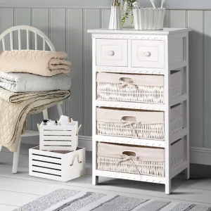 3 Basket Storage Drawers - White