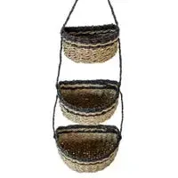 3-Tiered Natural Hanging Basket