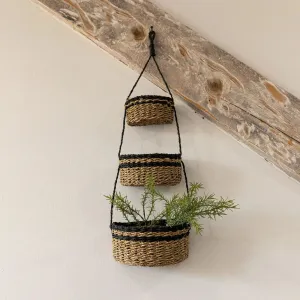 3-Tiered Natural Hanging Basket