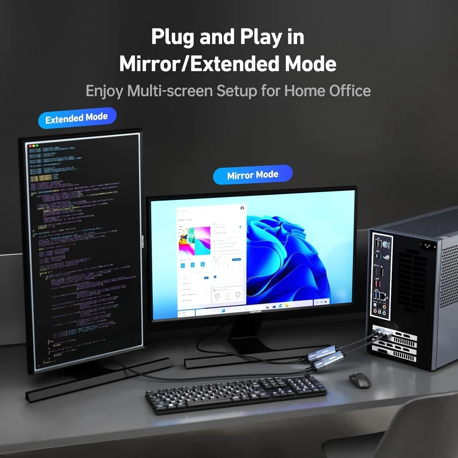 4K DisplayPort to HDMI Adapter | 2K 60Hz, 1080p 120Hz | Uni-Directional | DisplayPort to HDMI Converter