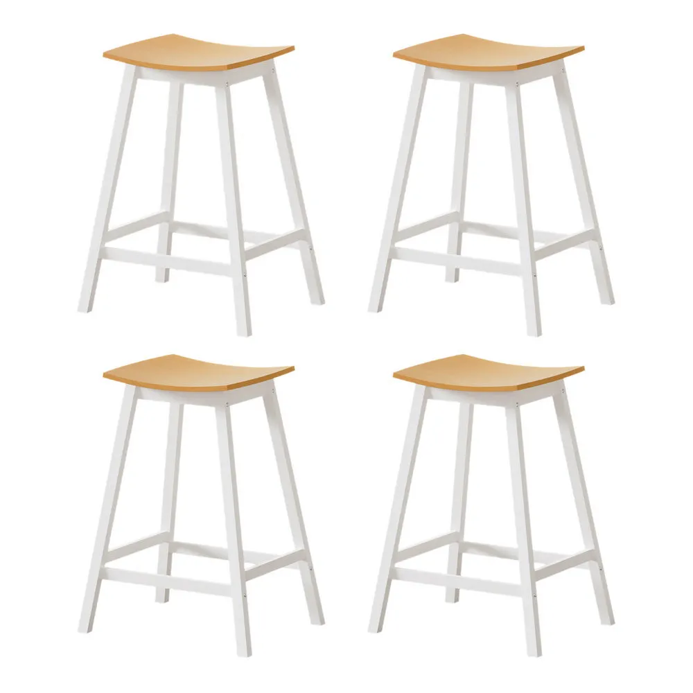 4x Bar Stools | Wooden Chairs | Oak Finish