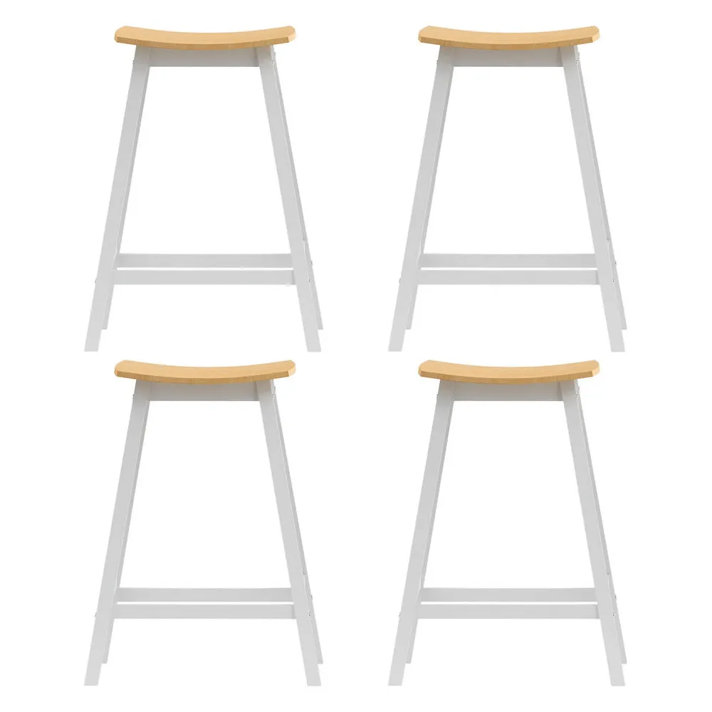 4x Bar Stools | Wooden Chairs | Oak Finish