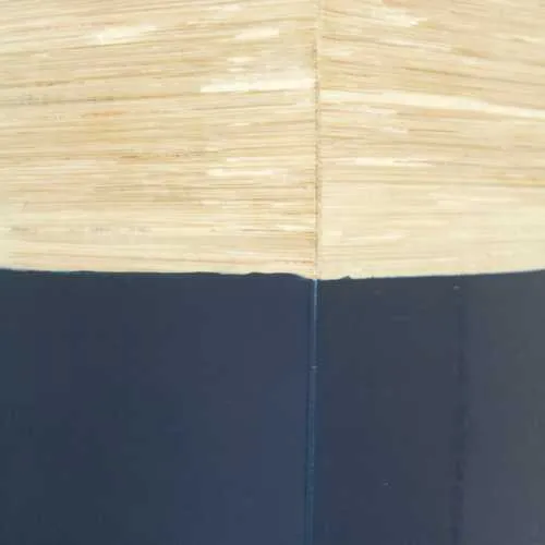 6.75" X 6.75" X 24" Natural Wood Bamboo Vase with Tones