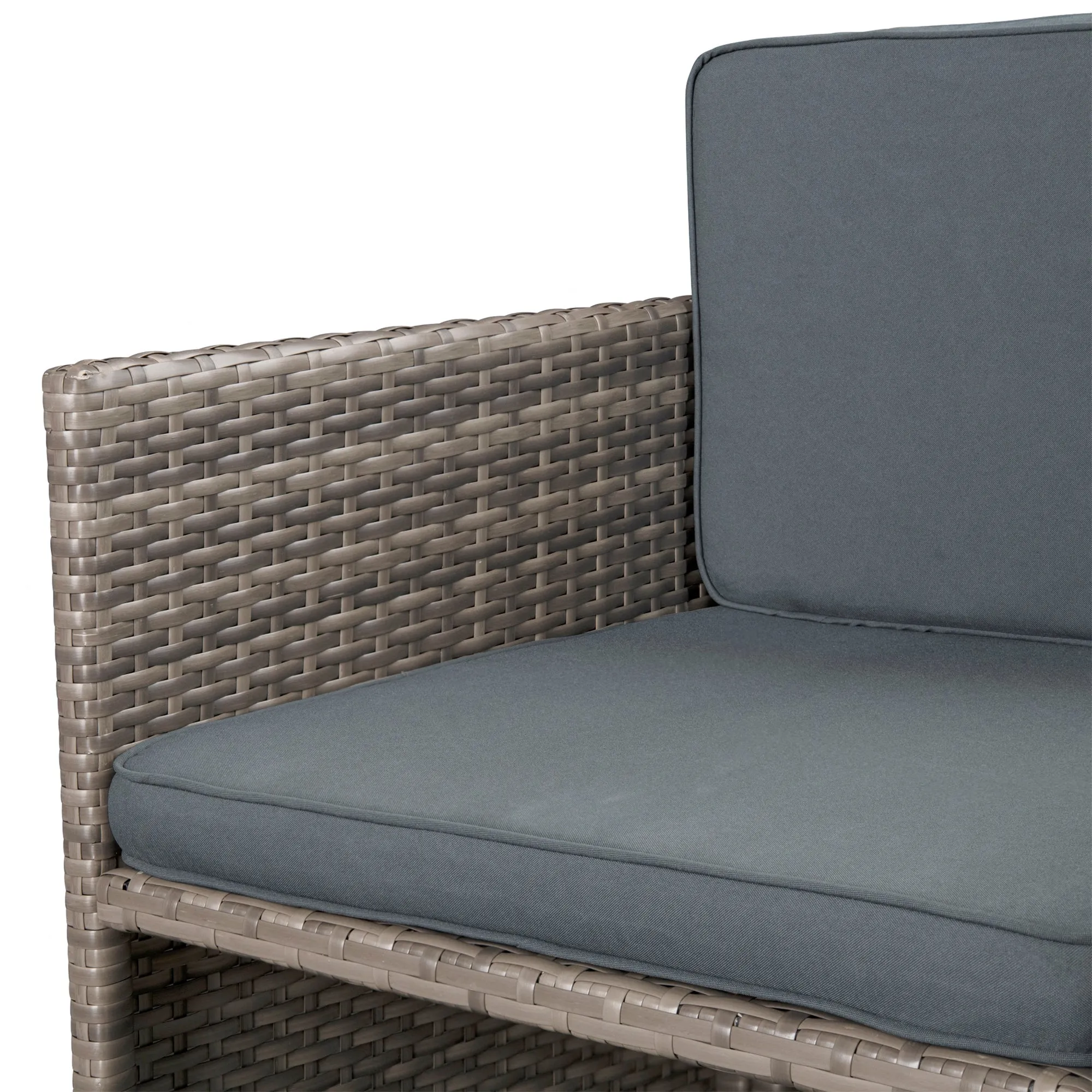 9 Piece Rattan Cube Garden Dining Set - Grey