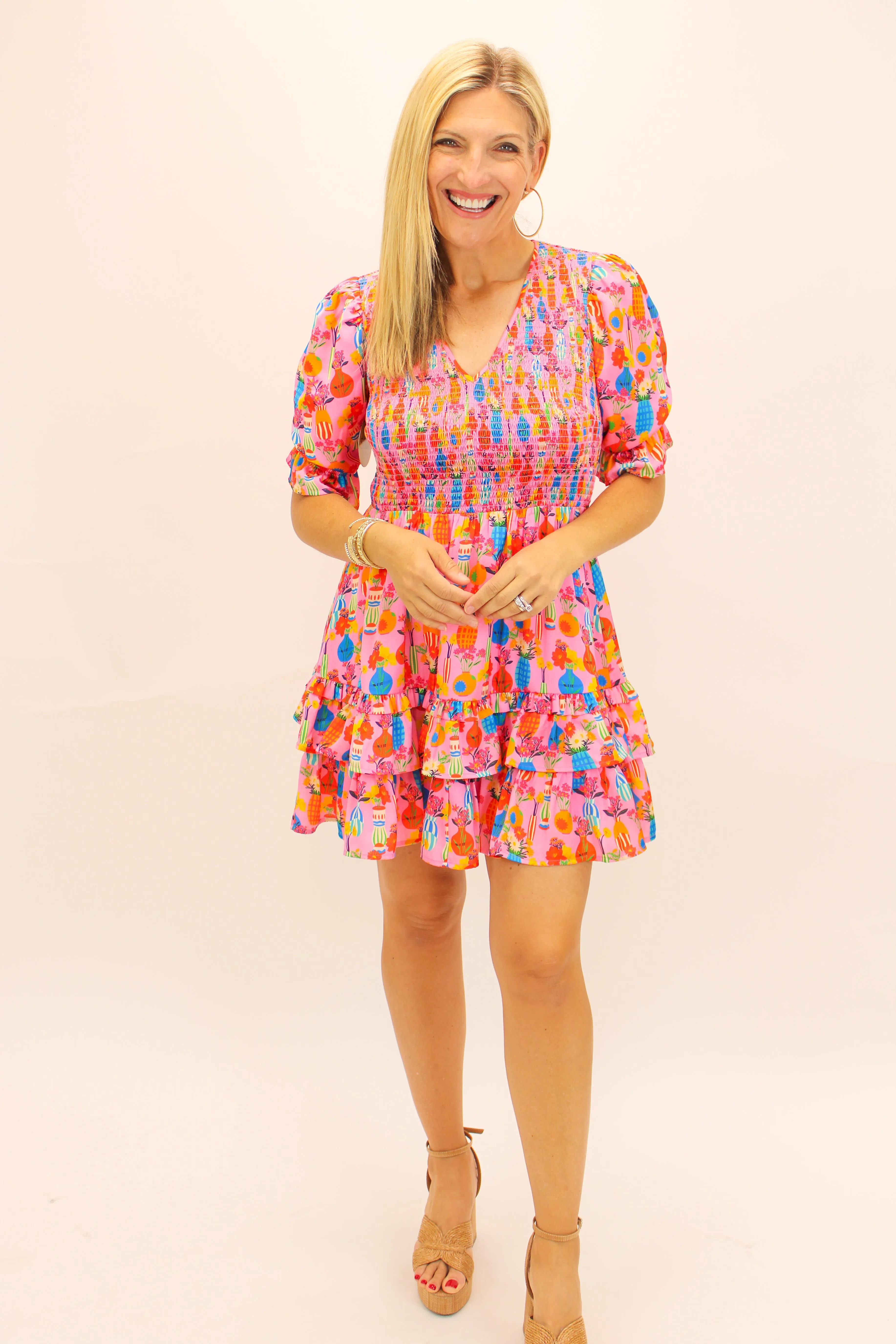 Alex Dress, Pink Chantilly