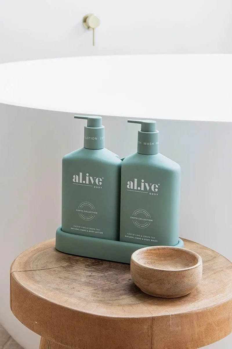 Al.ive Wash & Lotion Duo Kaffir Lime & Green Tea (2x 500ml)