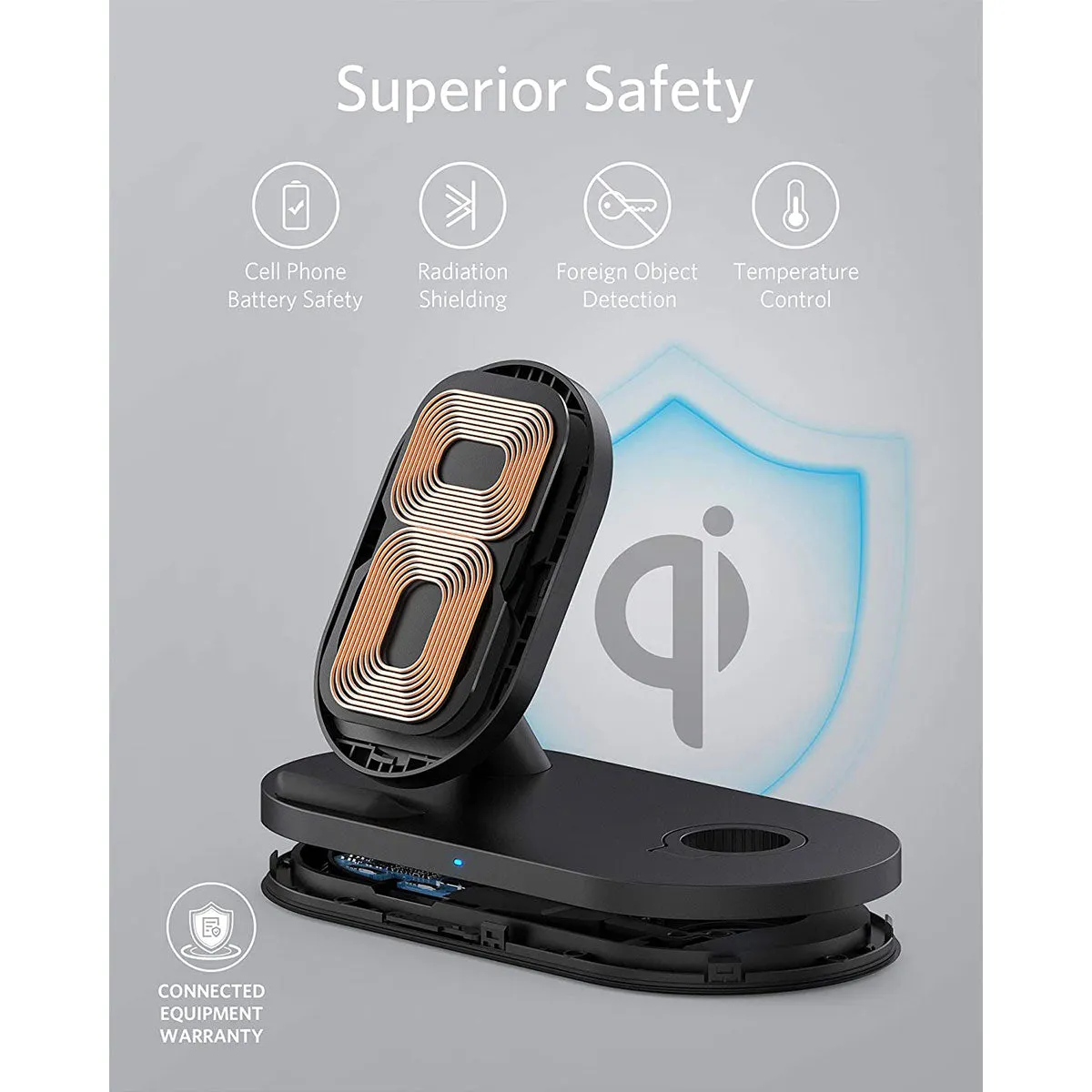 Anker Powerwave Wireless Charging Station with QC Charger and 2-in-1 Stand