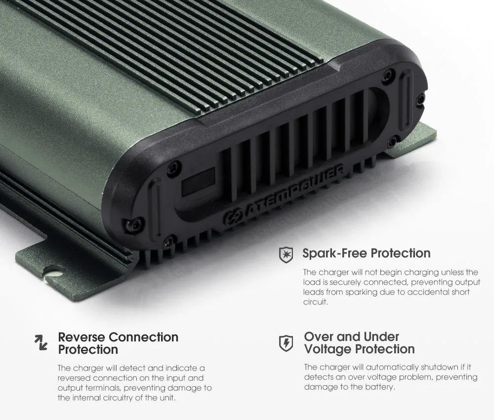 Atem Power 12V 40A DC to DC Battery Charger MPPT Dual Battery System with Battery Box