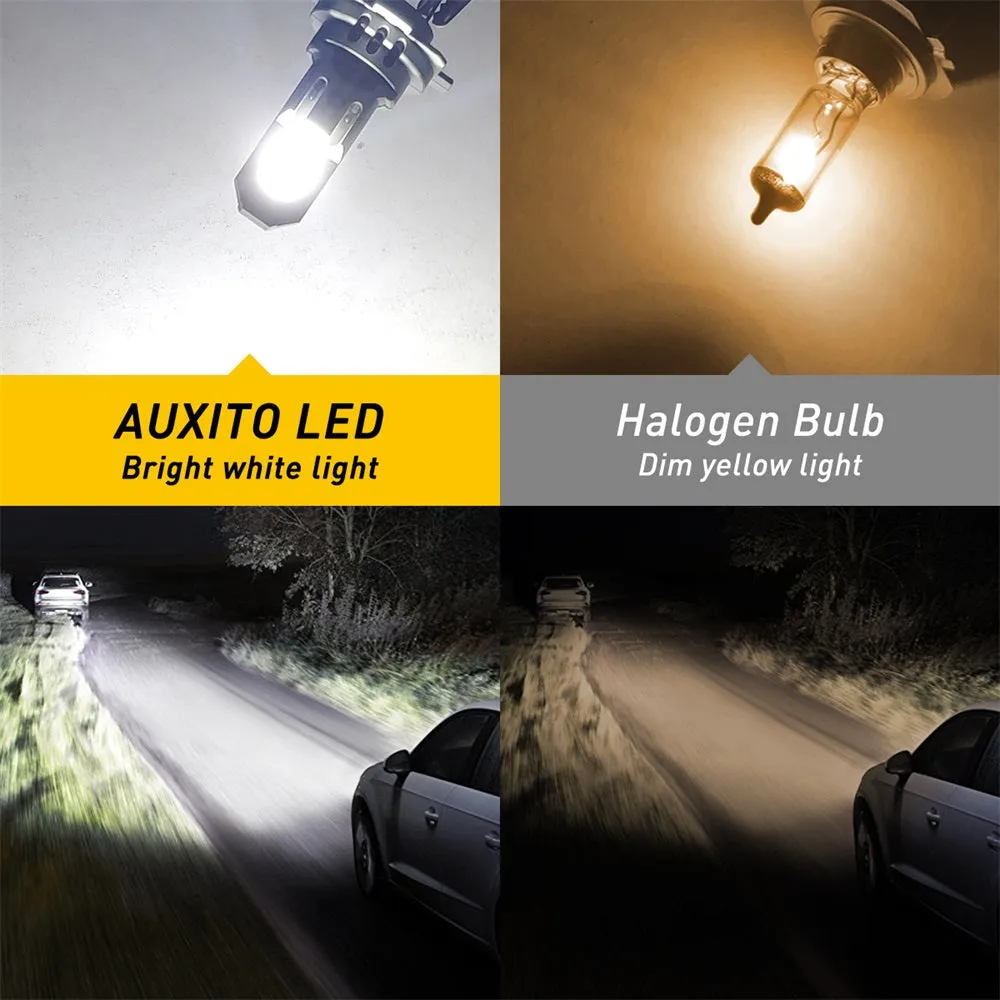 AUXITO H7 LED Bulb 30W 10000LM 6500K Cool White with Cooling Fan