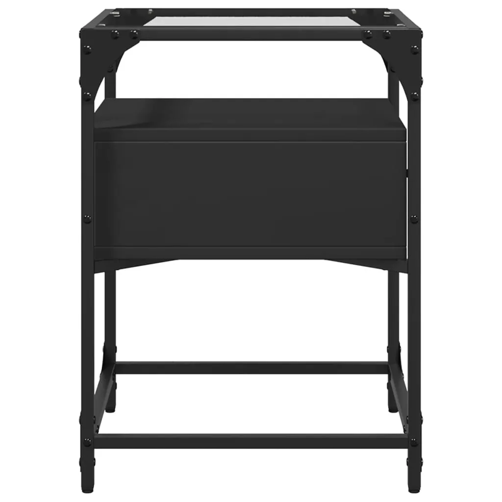 Bedside Cabinet Black 40x40x55 cm Engineered Wood