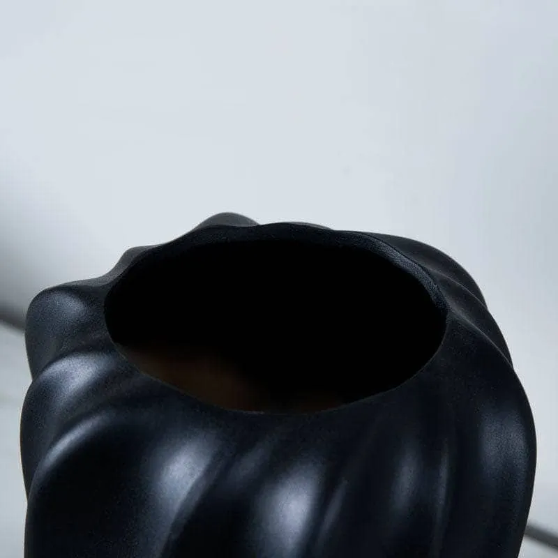 Black Matte Paint Vase - 13.5 x 24cm