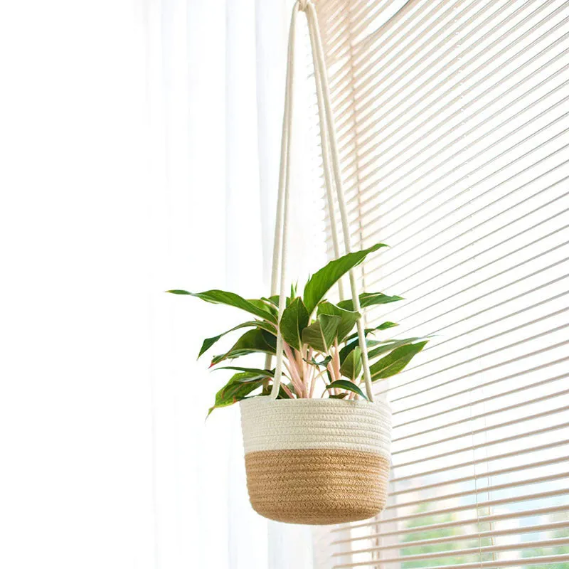 Bulk Hanging Planter Basket Jute Rope Woven Plant Hangers Wholesale
