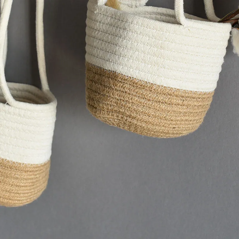 Bulk Hanging Planter Basket Jute Rope Woven Plant Hangers Wholesale