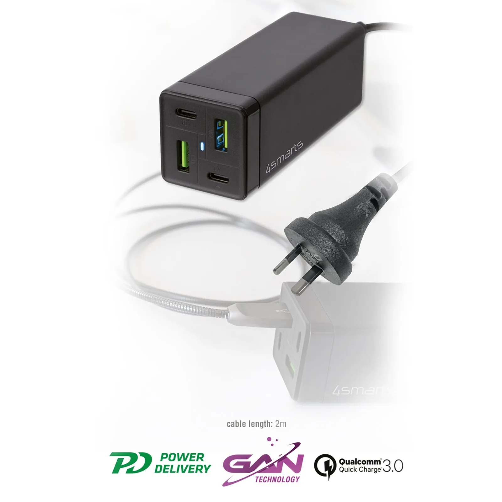 Charging Station MultiGaN with Quick Charge and PD 78W Black