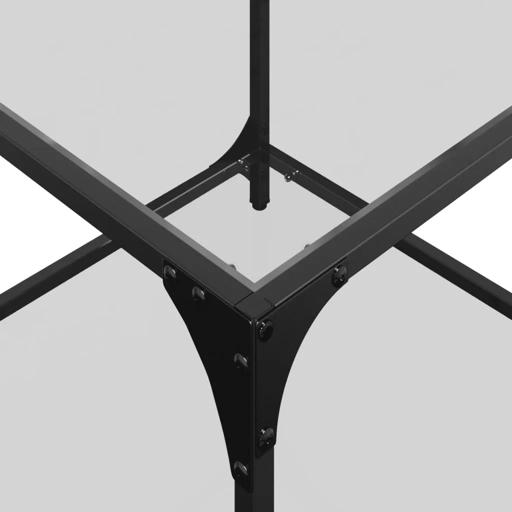 Coffee Table with Transparent Glass Top 50x50x40 cm Steel