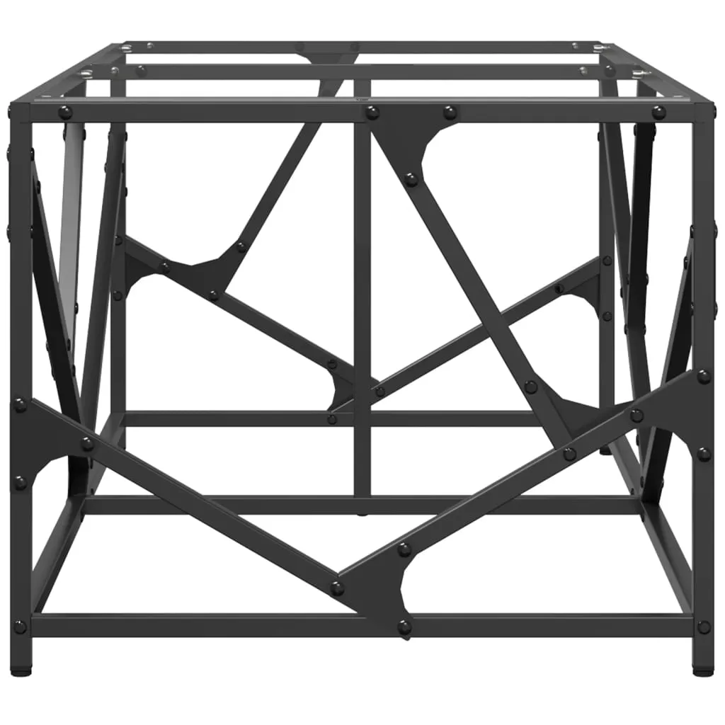 Coffee Table with Transparent Glass Top 98.5x50x41 cm Steel