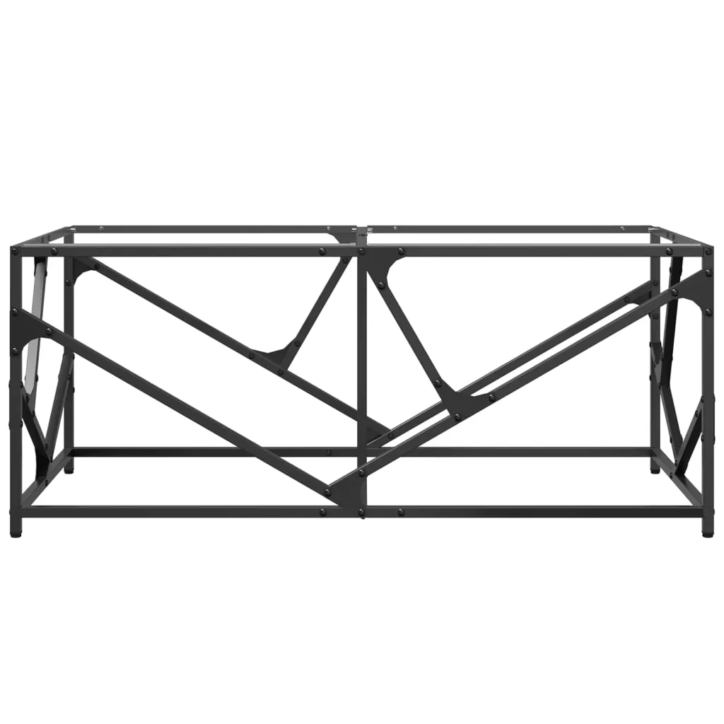 Coffee Table with Transparent Glass Top 98.5x50x41 cm Steel