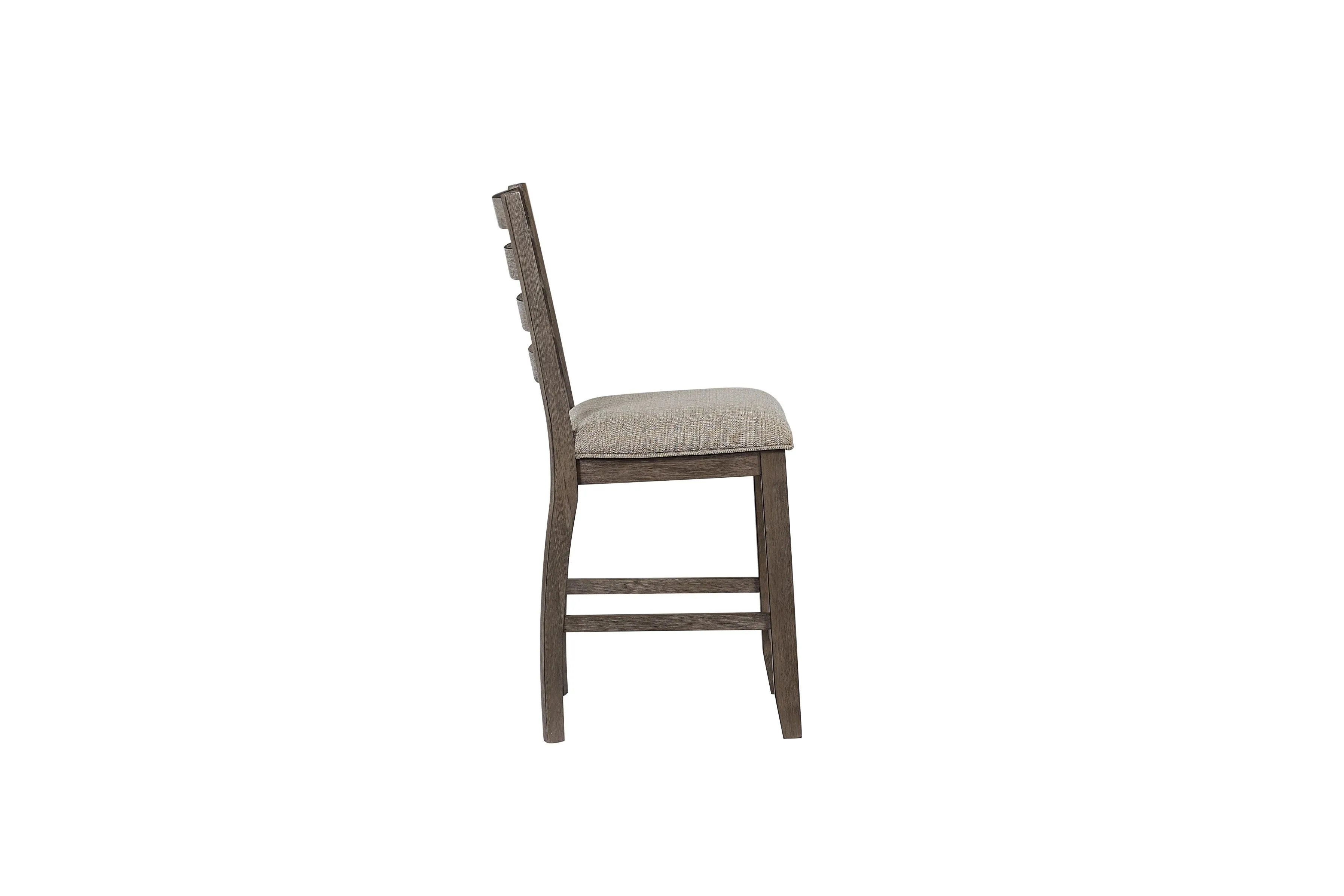 Counter Side Dining Stool With Ladder Back (Set of 2) - Gray by Couch.com