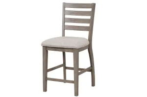 Counter Side Dining Stool With Ladder Back (Set of 2) - Gray by Couch.com