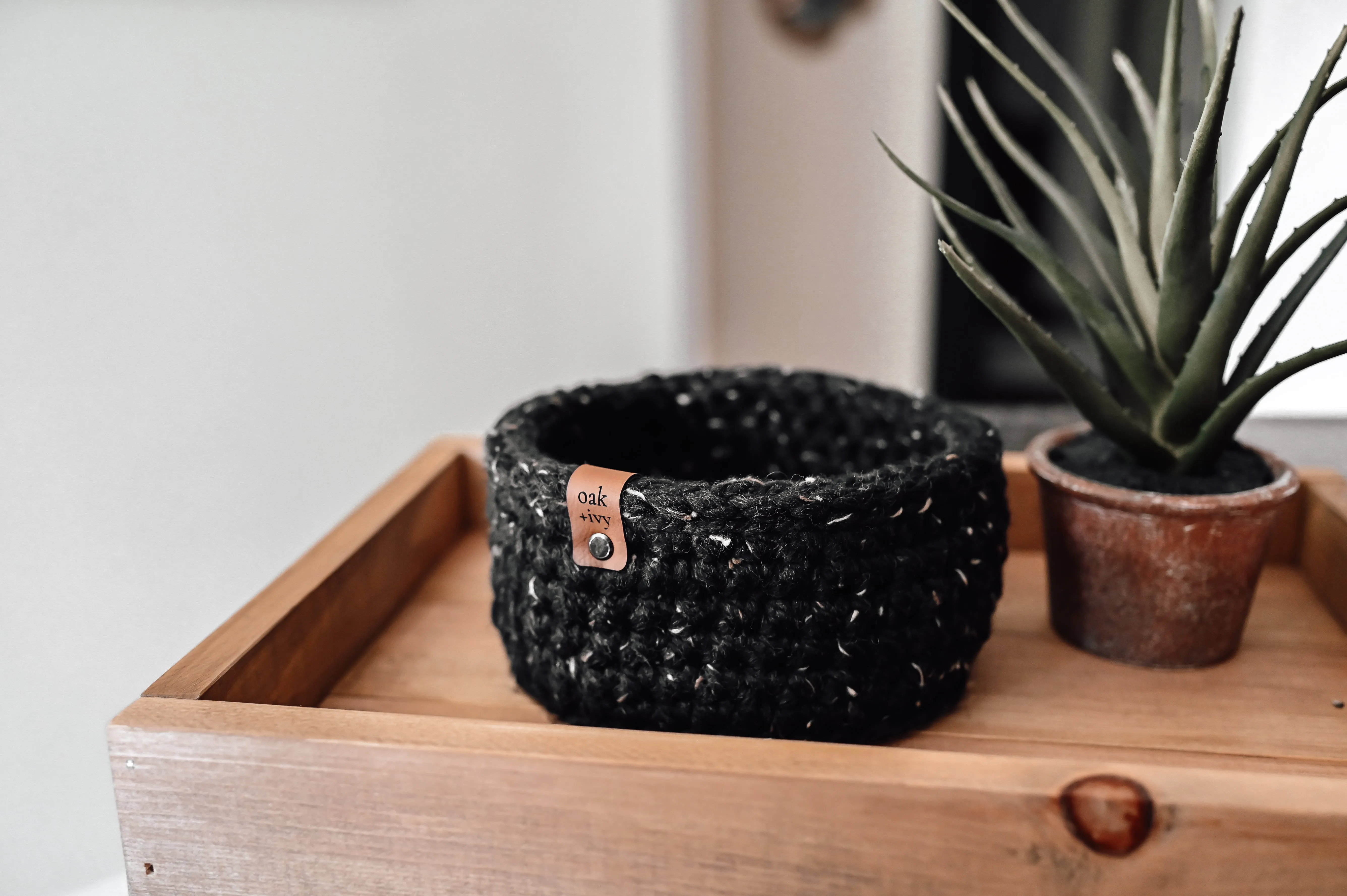 Crocheted Nesting Baskets - Obsidian