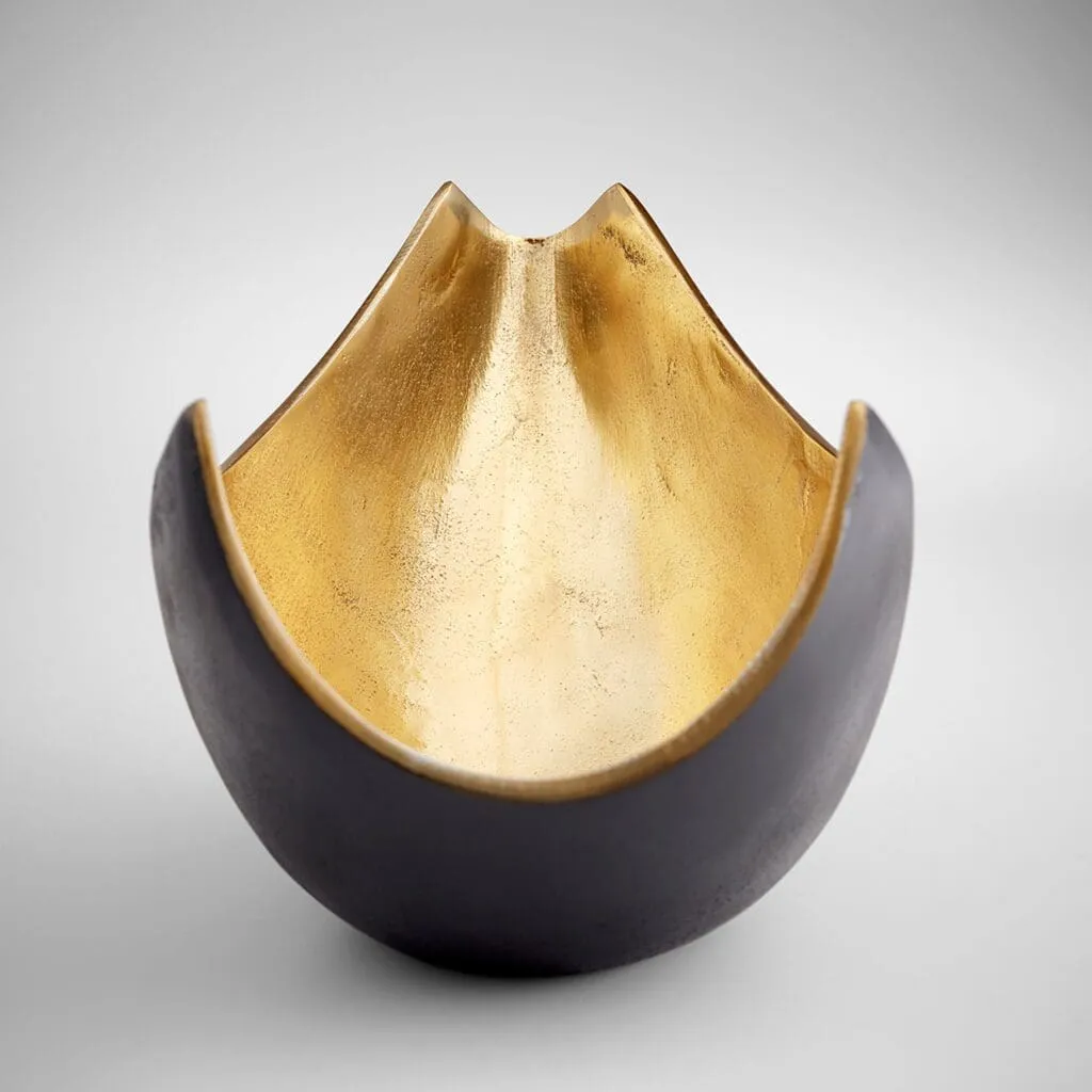 Cyan Design 10620 Boema Tray - Matt Black And Gold - Small