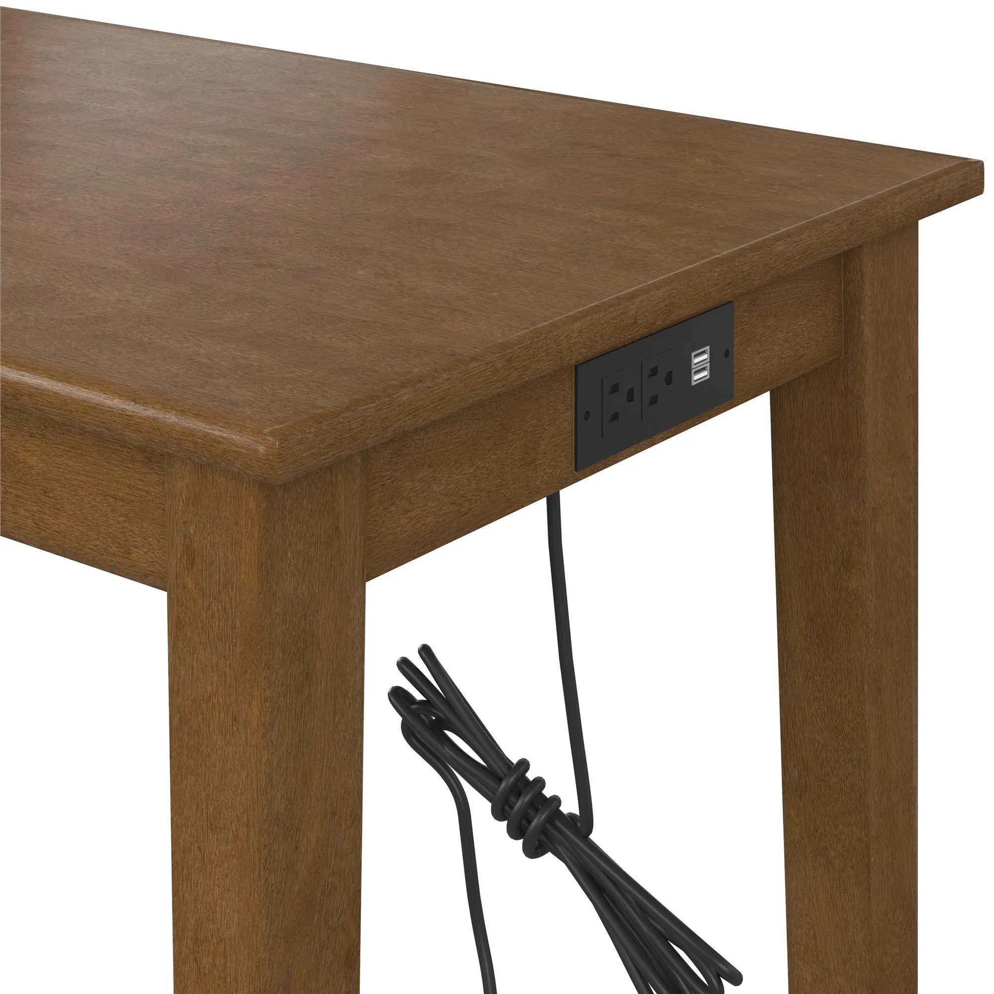 Dallon Sofa Table with 3 Stools and USB Charger
