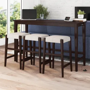 Dallon Sofa Table with 3 Stools and USB Charger
