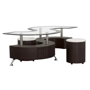 Delange Motion White Coffee Table