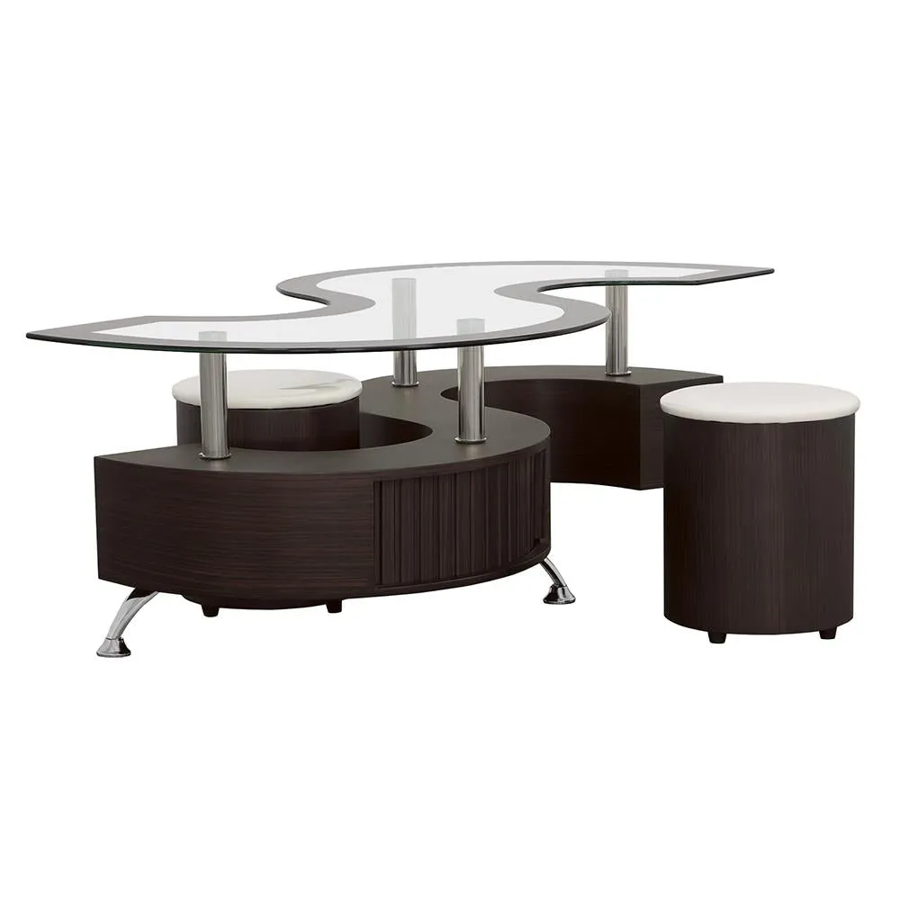 Delange Motion White Coffee Table