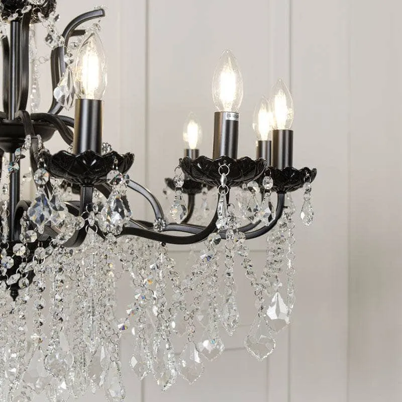 Delaware Large Chandelier Black