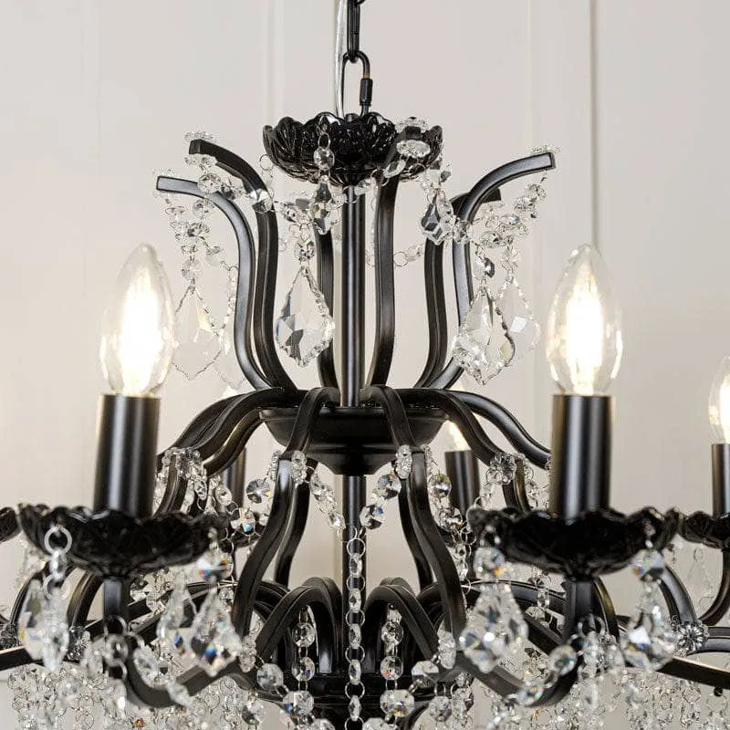 Delaware Large Chandelier Black