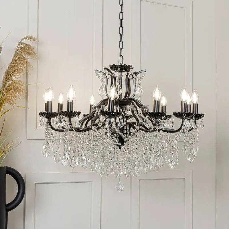 Delaware Large Chandelier Black