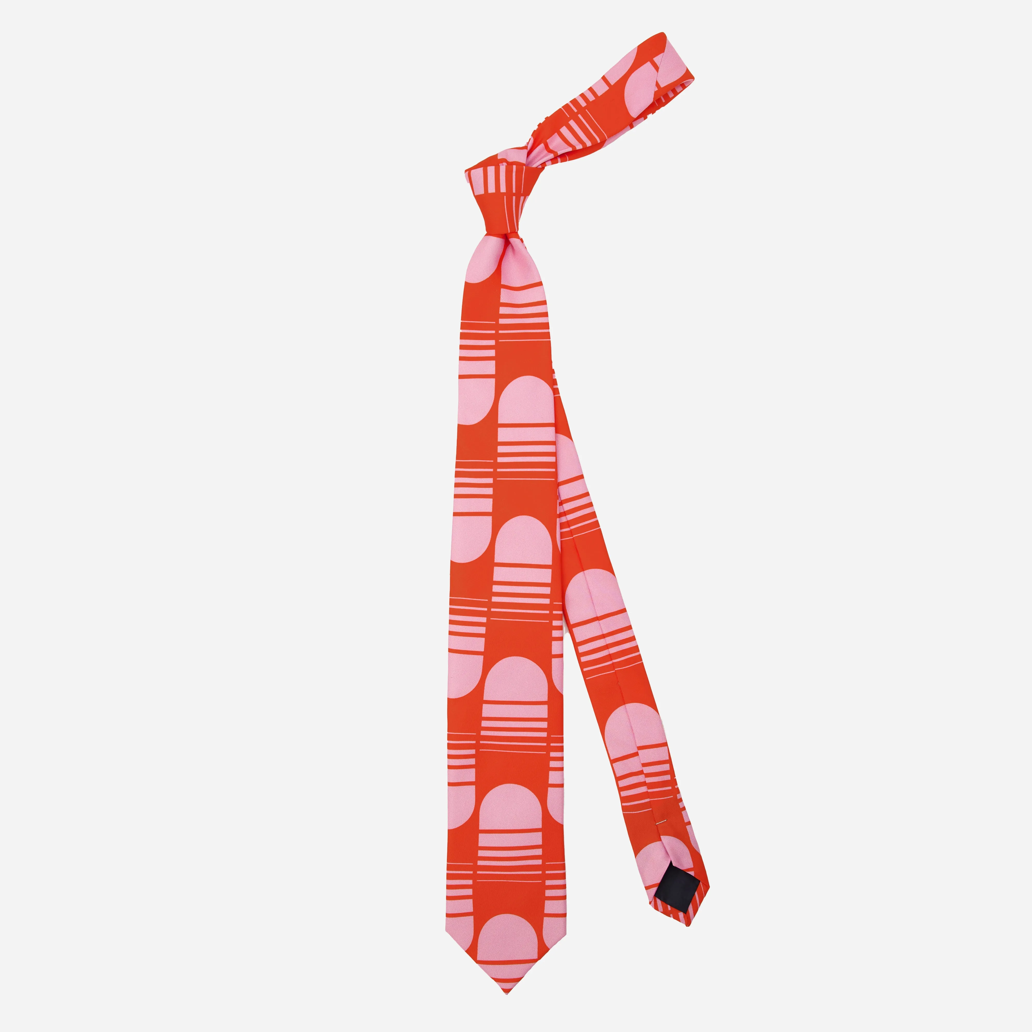 Elizabeth Olwen x Tie Bar Semi Stripe Orange Tie