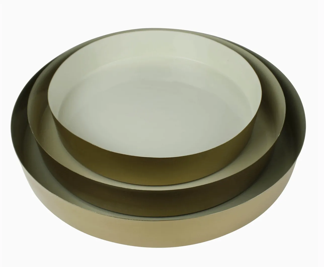 Enamel Trays - Set of 3 - Putty