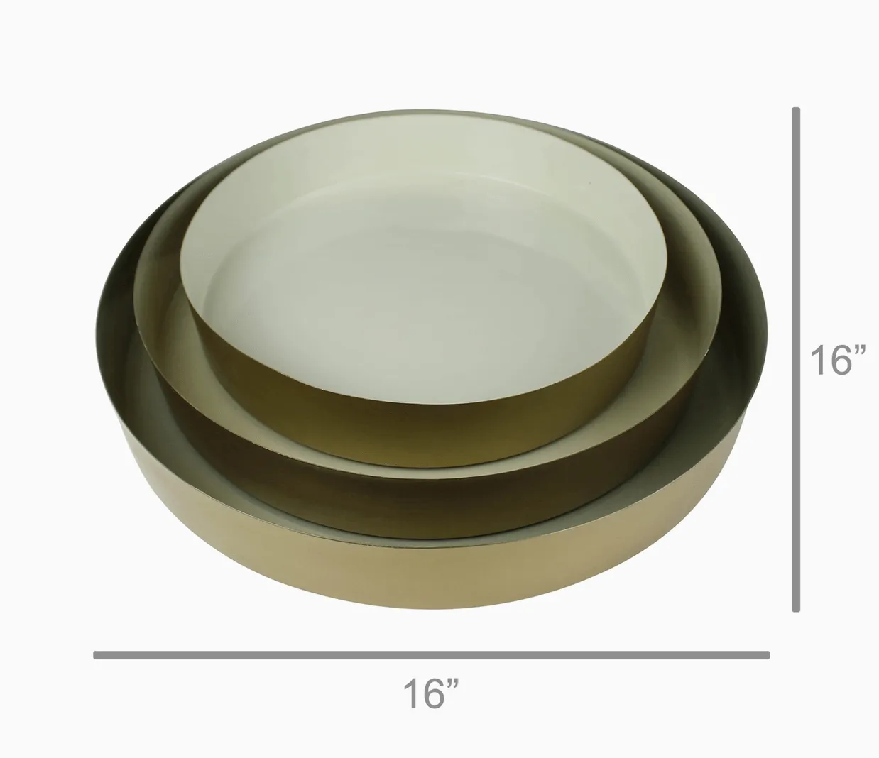 Enamel Trays - Set of 3 - Putty