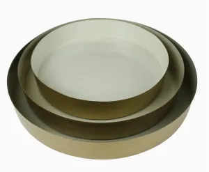 Enamel Trays - Set of 3 - Putty