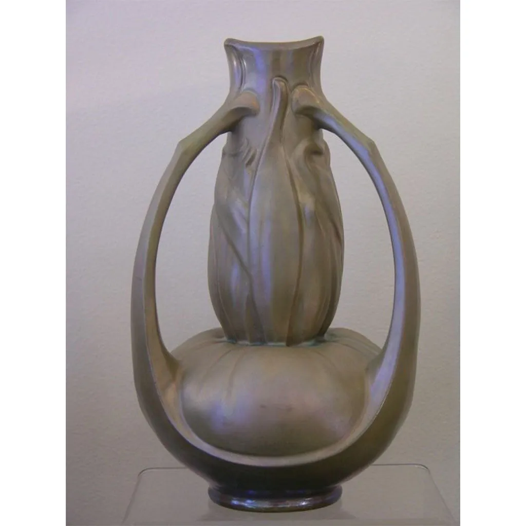 Exceptional Art Nouveau Iridescent Vase by Catteau