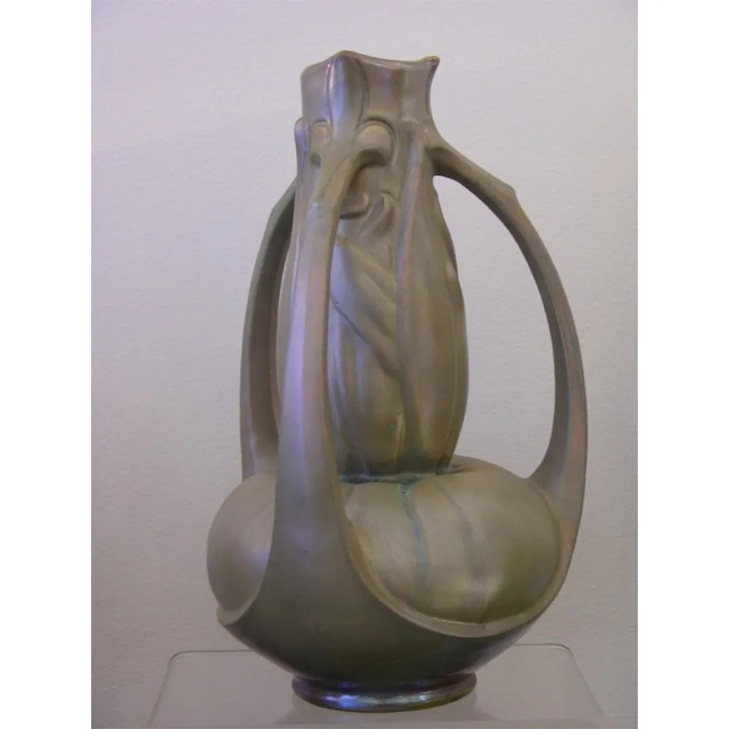 Exceptional Art Nouveau Iridescent Vase by Catteau