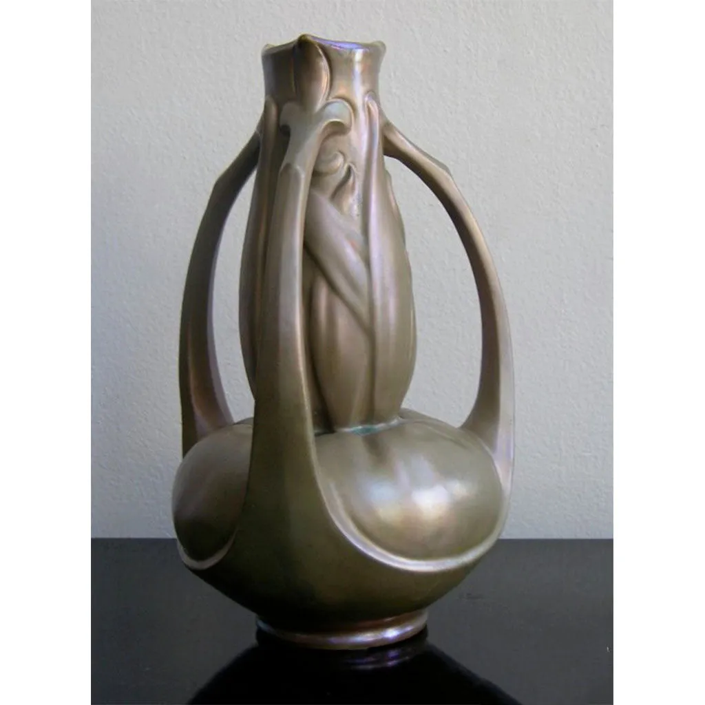 Exceptional Art Nouveau Iridescent Vase by Catteau